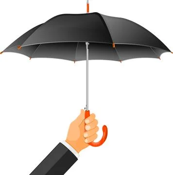Umbrella in Hand Stock Illustration