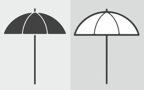 Umbrella icon on a background. Stock Illustration