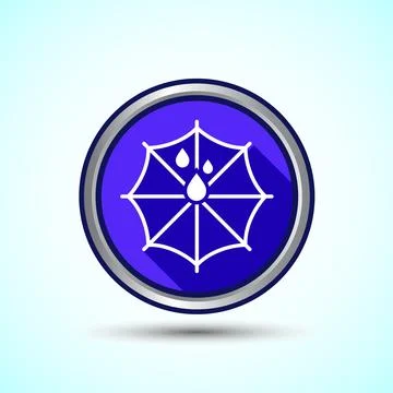 Umbrella Icon Button Design Illustration. Insurance, Protection Icon イラスト素材