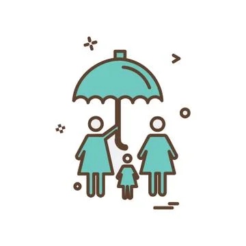 Umbrella icon design vector Stock Illustration