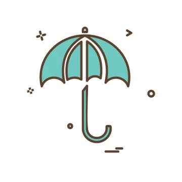 Umbrella icon design vector Stock Illustration