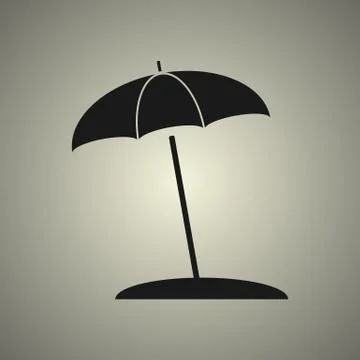 Umbrella icon in flat design Stock Illustration