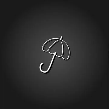 Umbrella icon flat. Stock Illustration