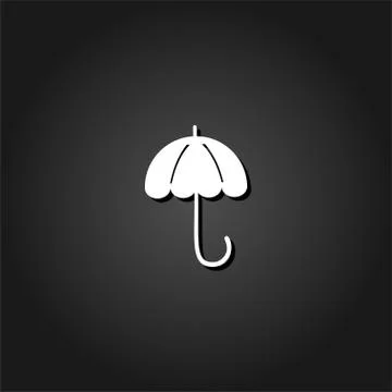 Umbrella icon flat Stock Illustration