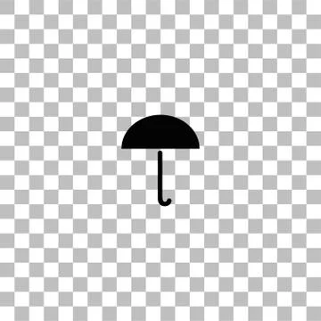 Umbrella icon flat Illustrazione stock