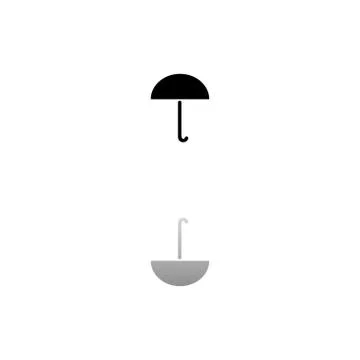 Umbrella icon flat Stock Illustration