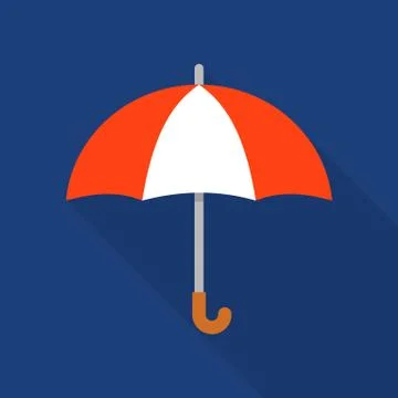 Umbrella icon, flat style Stock Illustration