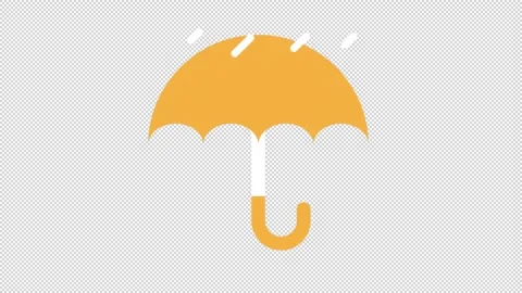 Umbrella Icon Stock Footage 205063843