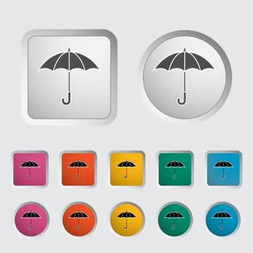 Umbrella icon. 库存插图
