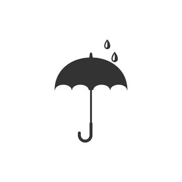 Umbrella icon isolated. Flat design. Vector Illustration Stock Illustration