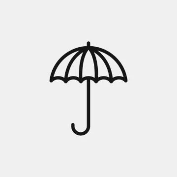 Umbrella icon logo design. simple flat vector illustration Stock Illustration