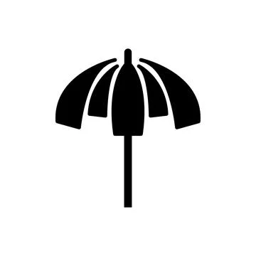 Umbrella icon logo design template isolated illustration Stock Illustration