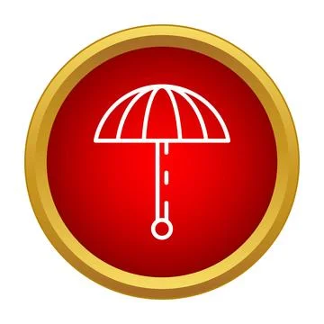 Umbrella icon protecting from rain elements and weather 스톡 일러스트