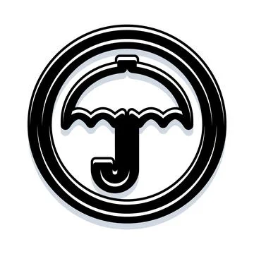 Umbrella icon protecting from rain or bad weather Stock Illustration