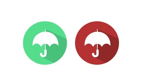 Umbrella Icon Set. Stock Illustration