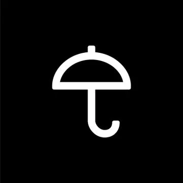 Umbrella icon for simple flat style ui design Stock Illustration