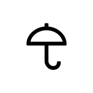 Umbrella icon for simple flat style ui design Stock Illustration