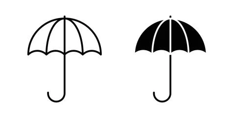 Umbrella icon vector art Illustrations Stock Illustration