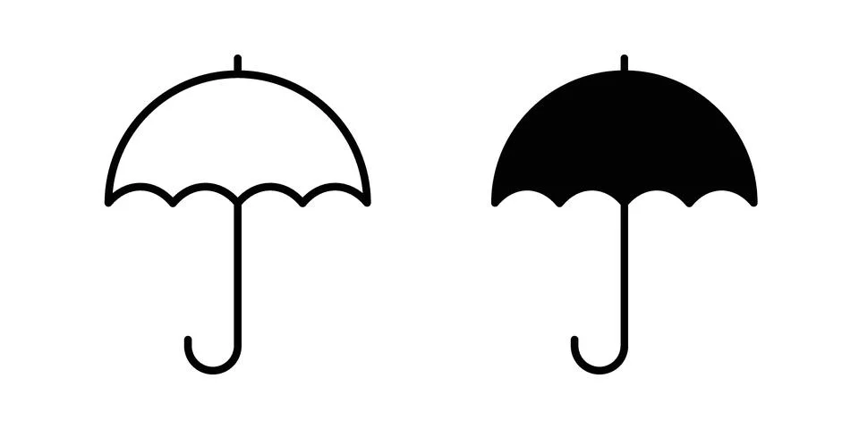 Umbrella icon vector design illustrations Stock Illustration