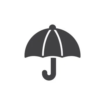 Umbrella icon vector, filled flat sign, solid pictogram 스톡 일러스트