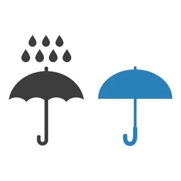 Umbrella Icon vector flat design Stock Illustration