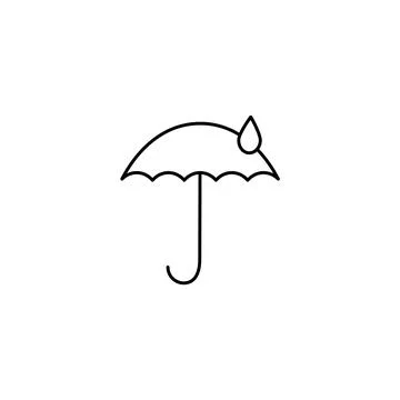 Umbrella icon vector isolated on white background. Stock Illustration