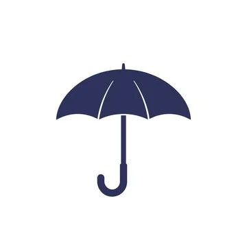 Umbrella icon on white, vector Stock Illustration