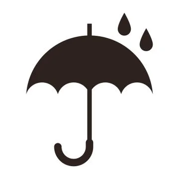 Umbrella isolated on white background Illustrazione stock