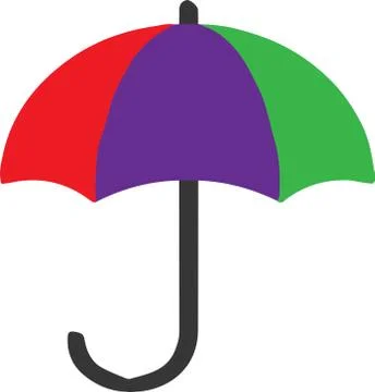 Umbrella isolated on white background Stock Illustration