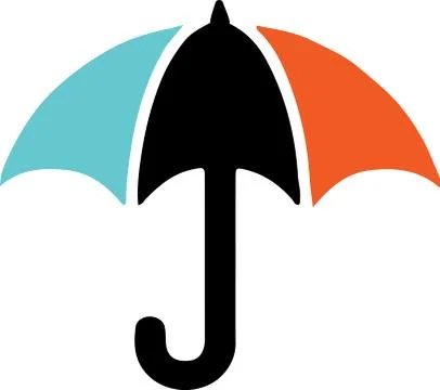 Umbrella isolated on white background Stockillustratie