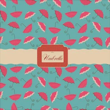 Umbrella label Stock Illustration