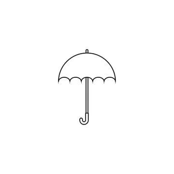 Umbrella line icon. Vector line icon isolated on white background Stock Illustration