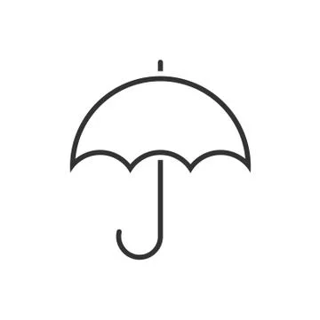 Umbrella line icon on a white background Stock Illustration