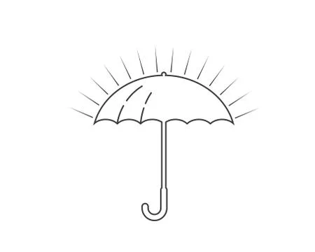 Umbrella logo icon  vector illustration Stock Illustration