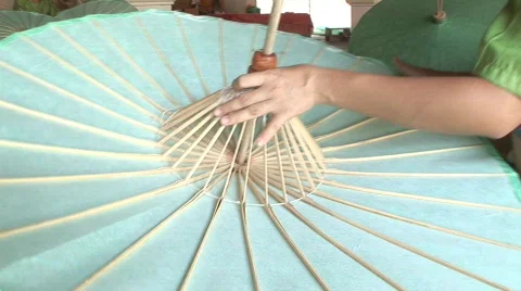 Umbrella making 스톡 동영상 565215
