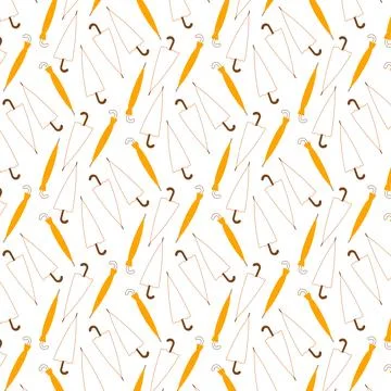 Umbrella open colored closed line pattern textile Illustrazione stock