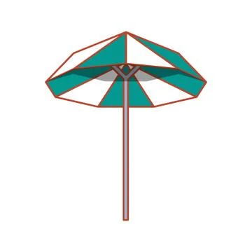Umbrella open isolated icon 스톡 일러스트