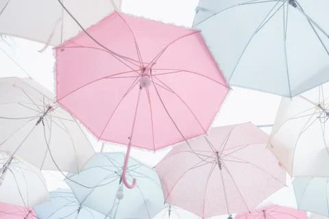 Umbrella pattern pastel Stock Photos
