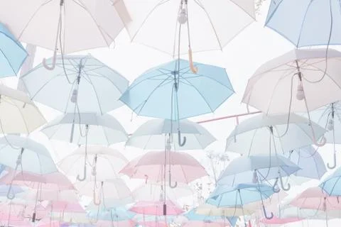 Umbrella pattern pastel Foto stock
