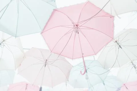 Umbrella pattern pastel Stock Photos