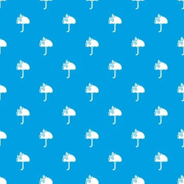 Umbrella pattern seamless blue Illustrazione stock