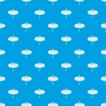 Umbrella pattern seamless blue Stock Illustration