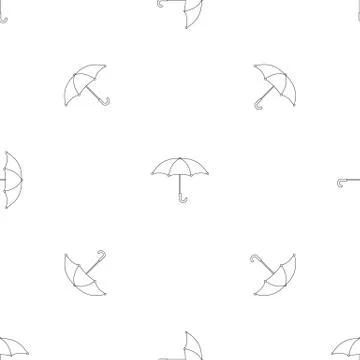 Umbrella pattern seamless vector Stock Illustration
