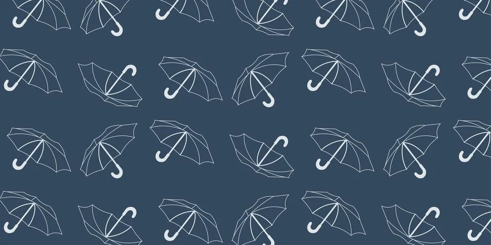 Umbrella Pattern Season Background Stock Illustration