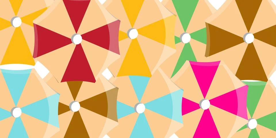Umbrella Pattern Season Background Stock Illustration
