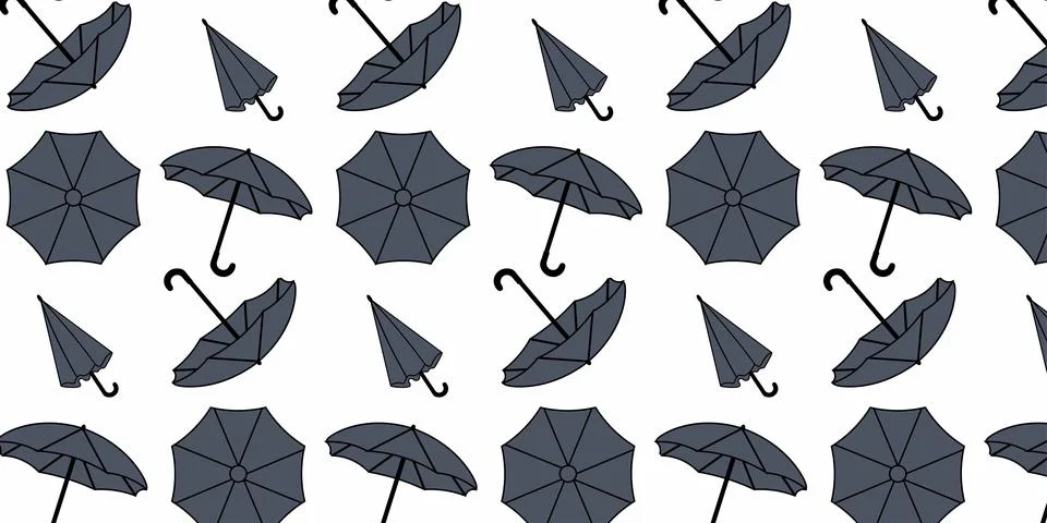 Umbrella Pattern Season Background Stock Illustration