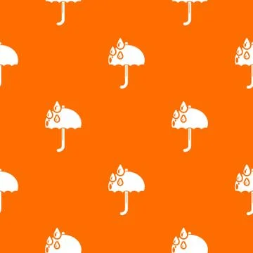 Umbrella pattern vector orange Stock Illustration