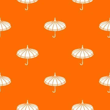 Umbrella pattern vector orange 库存插图