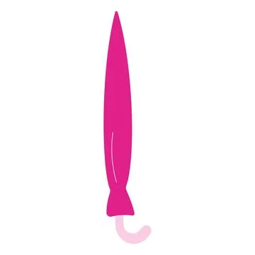 Umbrella pink closed accessory doll girl icon Stock Illustration