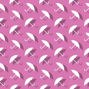 Umbrella Protection Seamless Decorative Pattern Background Stock Illustration